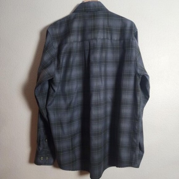 Dixxon Flannel Shirt Mens XL Black Gray Plaid The Raven Snap Front Long Sleeve - Picture 9 of 11